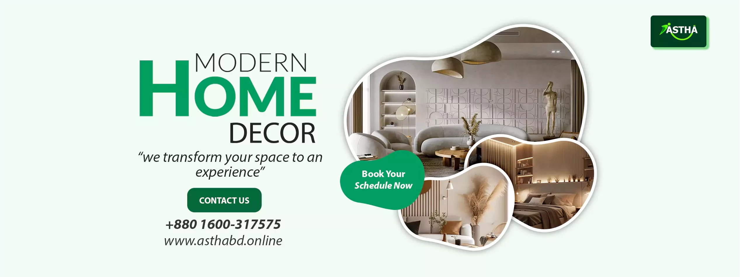 ASTHA - Home Decor Service | we transform your space to an experience.